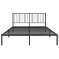 vidaXL Estructura de cama con cabecero metal negro 160x200 cm vidaXL Estructura de cama con cabecero metal negro 160x200 cm