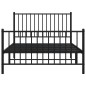 vidaXL Estructura de cama con cabecero y estribo metal negro 107x203cm vidaXL Estructura de cama con cabecero y estribo metal negro 107x203cm