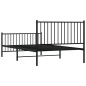 vidaXL Estructura de cama con cabecero y estribo metal negro 107x203cm vidaXL Estructura de cama con cabecero y estribo metal negro 107x203cm