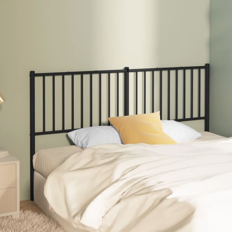 vidaXL Cabecero de metal negro 160 cm