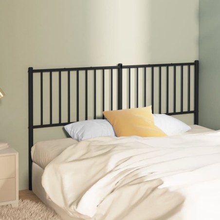 vidaXL Cabecero de metal negro 160 cm