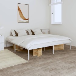vidaXL Estructura de cama de metal blanco 180x200 cm