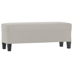 vidaXL Banco de tela de microfibra gris claro 100x35x41 cm