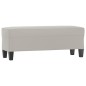 vidaXL Banco de tela de microfibra gris claro 100x35x41 cm vidaXL Banco de tela de microfibra gris claro 100x35x41 cm