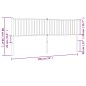vidaXL Cabecero de metal negro 193 cm