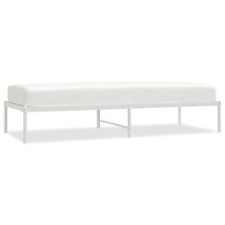 vidaXL Estructura de cama metal blanco 75x190 cm