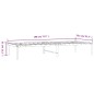 vidaXL Estructura de cama metal blanco 75x190 cm vidaXL Estructura de cama metal blanco 75x190 cm