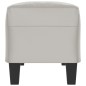 vidaXL Banco de tela de microfibra gris claro 100x35x41 cm vidaXL Banco de tela de microfibra gris claro 100x35x41 cm