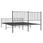 vidaXL Estructura de cama cabecero y pie de cama metal negro 150x200cm