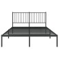 vidaXL Estructura de cama con cabecero metal negro 140x200 cm vidaXL Estructura de cama con cabecero metal negro 140x200 cm