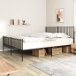 vidaXL Estructura de cama cabecero y pie de cama metal negro 180x200cm vidaXL Estructura de cama cabecero y pie de cama metal negro 180x200cm