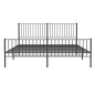 vidaXL Estructura de cama cabecero y pie de cama metal negro 180x200cm vidaXL Estructura de cama cabecero y pie de cama metal negro 180x200cm