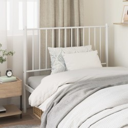 vidaXL Cabecero de metal blanco 100 cm