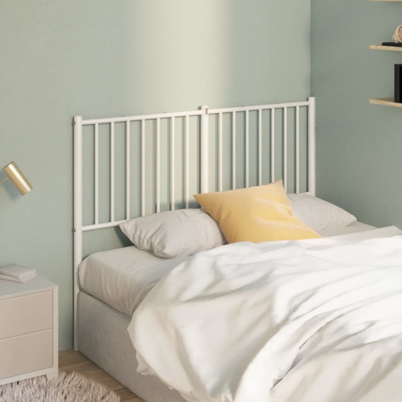 vidaXL Cabecero de metal blanco 120 cm