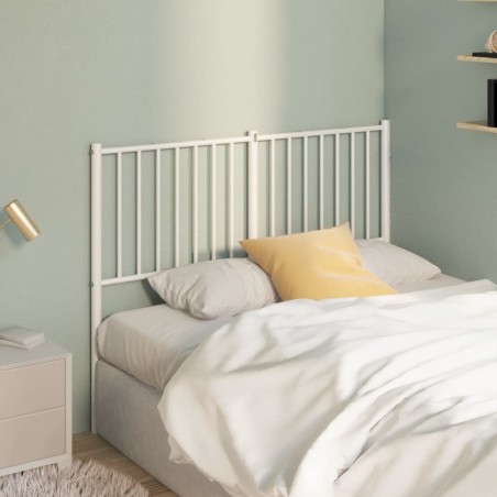 vidaXL Cabecero de metal blanco 120 cm