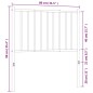 vidaXL Cabecero de metal blanco 75 cm