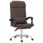 vidaXL Silla de oficina reclinable masaje cuero sintético marrón vidaXL Silla de oficina reclinable masaje cuero sintético marrón