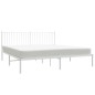 vidaXL Estructura de cama de metal con cabecero blanco 183x213 cm vidaXL Estructura de cama de metal con cabecero blanco 183x213 cm