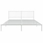 vidaXL Estructura de cama de metal con cabecero blanco 183x213 cm vidaXL Estructura de cama de metal con cabecero blanco 183x213 cm