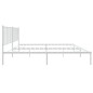 vidaXL Estructura de cama de metal con cabecero blanco 183x213 cm vidaXL Estructura de cama de metal con cabecero blanco 183x213 cm