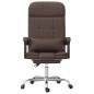 vidaXL Silla de oficina reclinable masaje cuero sintético marrón vidaXL Silla de oficina reclinable masaje cuero sintético marrón