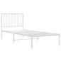 vidaXL Estructura de cama de metal con cabecero blanco 80x200 cm vidaXL Estructura de cama de metal con cabecero blanco 80x200 cm