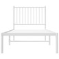 vidaXL Estructura de cama de metal con cabecero blanco 80x200 cm vidaXL Estructura de cama de metal con cabecero blanco 80x200 cm