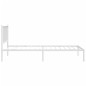 vidaXL Estructura de cama de metal con cabecero blanco 80x200 cm vidaXL Estructura de cama de metal con cabecero blanco 80x200 cm