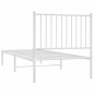 vidaXL Estructura de cama de metal con cabecero blanco 80x200 cm vidaXL Estructura de cama de metal con cabecero blanco 80x200 cm