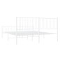 vidaXL Estructura cama metal con cabecero y pie cama blanco 193x203 cm