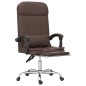 vidaXL Silla de oficina reclinable masaje cuero sintético marrón vidaXL Silla de oficina reclinable masaje cuero sintético marrón