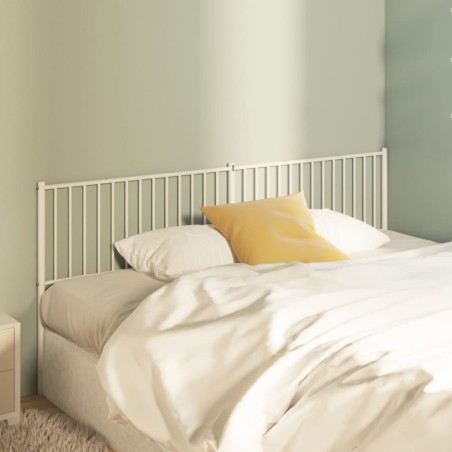 vidaXL Cabecero de metal blanco 200 cm