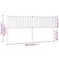 vidaXL Cabecero de metal blanco 200 cm vidaXL Cabecero de metal blanco 200 cm