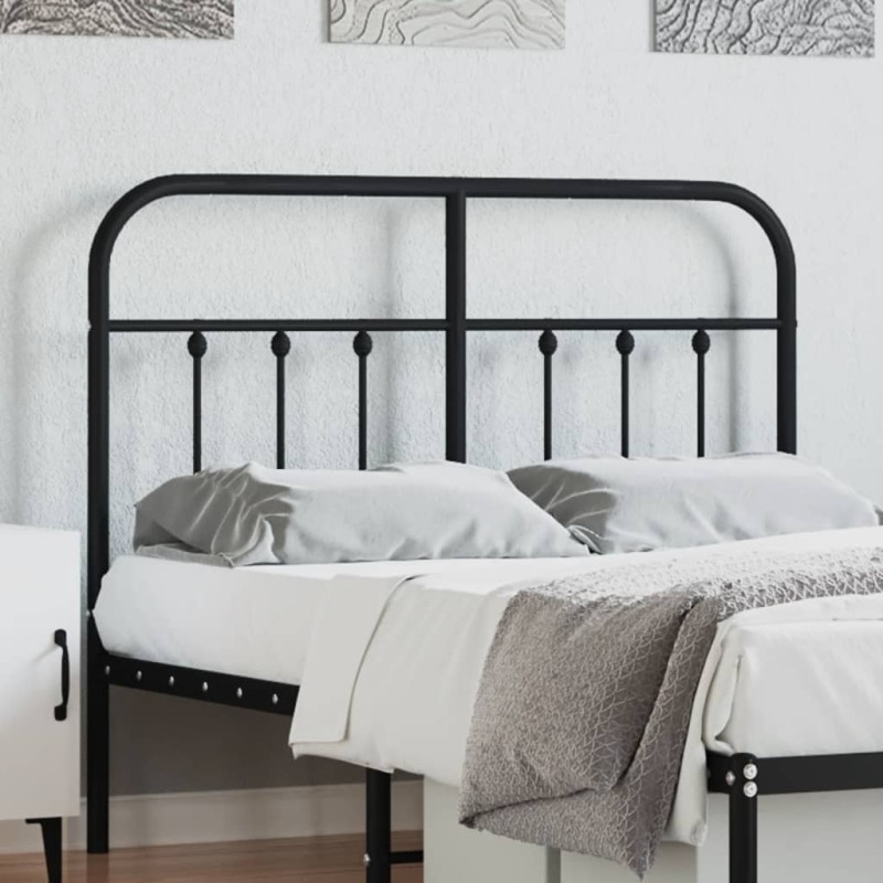 vidaXL Cabecero de metal negro 120 cm vidaXL Cabecero de metal negro 120 cm