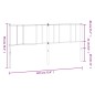 vidaXL Cabecero de metal blanco 180 cm vidaXL Cabecero de metal blanco 180 cm