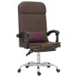 vidaXL Silla de oficina reclinable masaje cuero sintético marrón vidaXL Silla de oficina reclinable masaje cuero sintético marrón