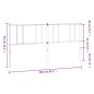 vidaXL Cabecero de metal blanco 200 cm