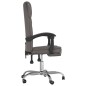 vidaXL Silla de oficina reclinable cuero sintético gris