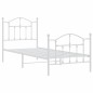 vidaXL Estructura cama metal con cabecero y pie cama blanca 90x190 cm