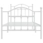 vidaXL Estructura cama metal con cabecero y pie cama blanca 90x190 cm