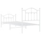vidaXL Estructura cama metal con cabecero y pie cama blanca 90x190 cm