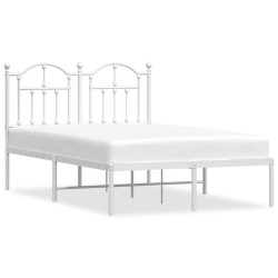vidaXL Estructura de cama de metal con cabecero blanca 120x190 cm