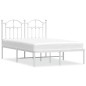 vidaXL Estructura de cama de metal con cabecero blanca 120x190 cm vidaXL Estructura de cama de metal con cabecero blanca 120x190 cm