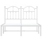 vidaXL Estructura de cama de metal con cabecero blanca 120x190 cm vidaXL Estructura de cama de metal con cabecero blanca 120x190 cm