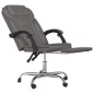vidaXL Silla de oficina reclinable cuero sintético gris
