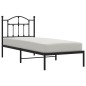 vidaXL Estructura de cama con cabecero metal negro 80x200 cm
