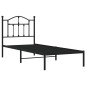 vidaXL Estructura de cama con cabecero metal negro 80x200 cm