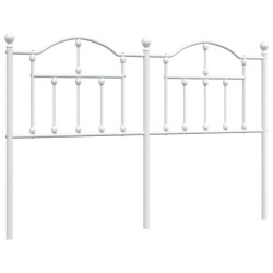 vidaXL Cabecero de metal blanco 140 cm