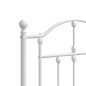 vidaXL Cabecero de metal blanco 140 cm vidaXL Cabecero de metal blanco 140 cm