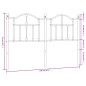 vidaXL Cabecero de metal blanco 140 cm vidaXL Cabecero de metal blanco 140 cm